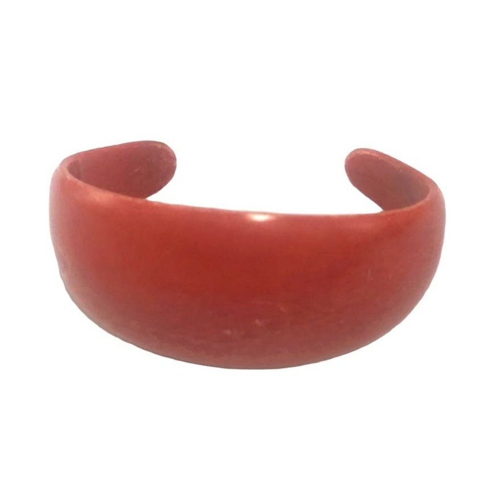 Vintage Marbled Red Child's Lucite Cuff Bracelet